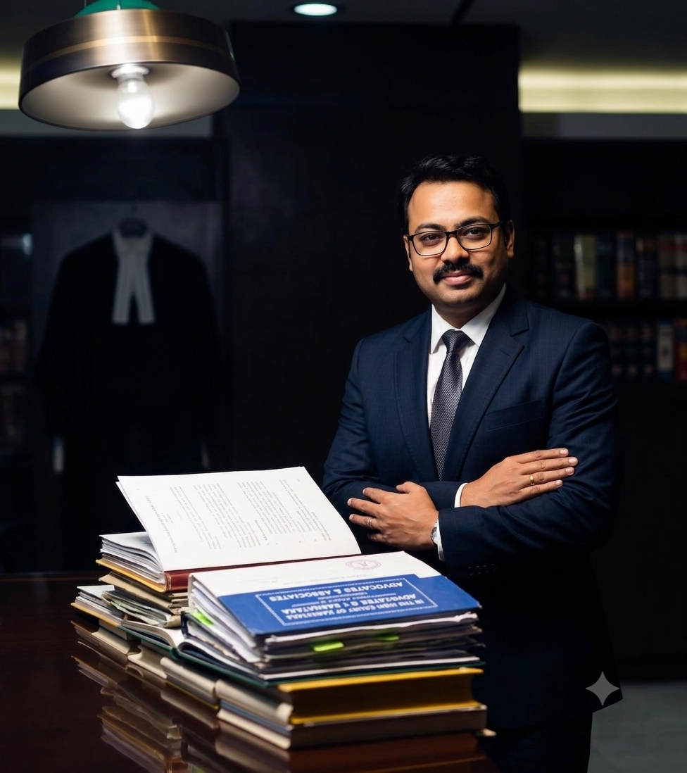Advocate Arun Gadag in the firm's Bangalore office
